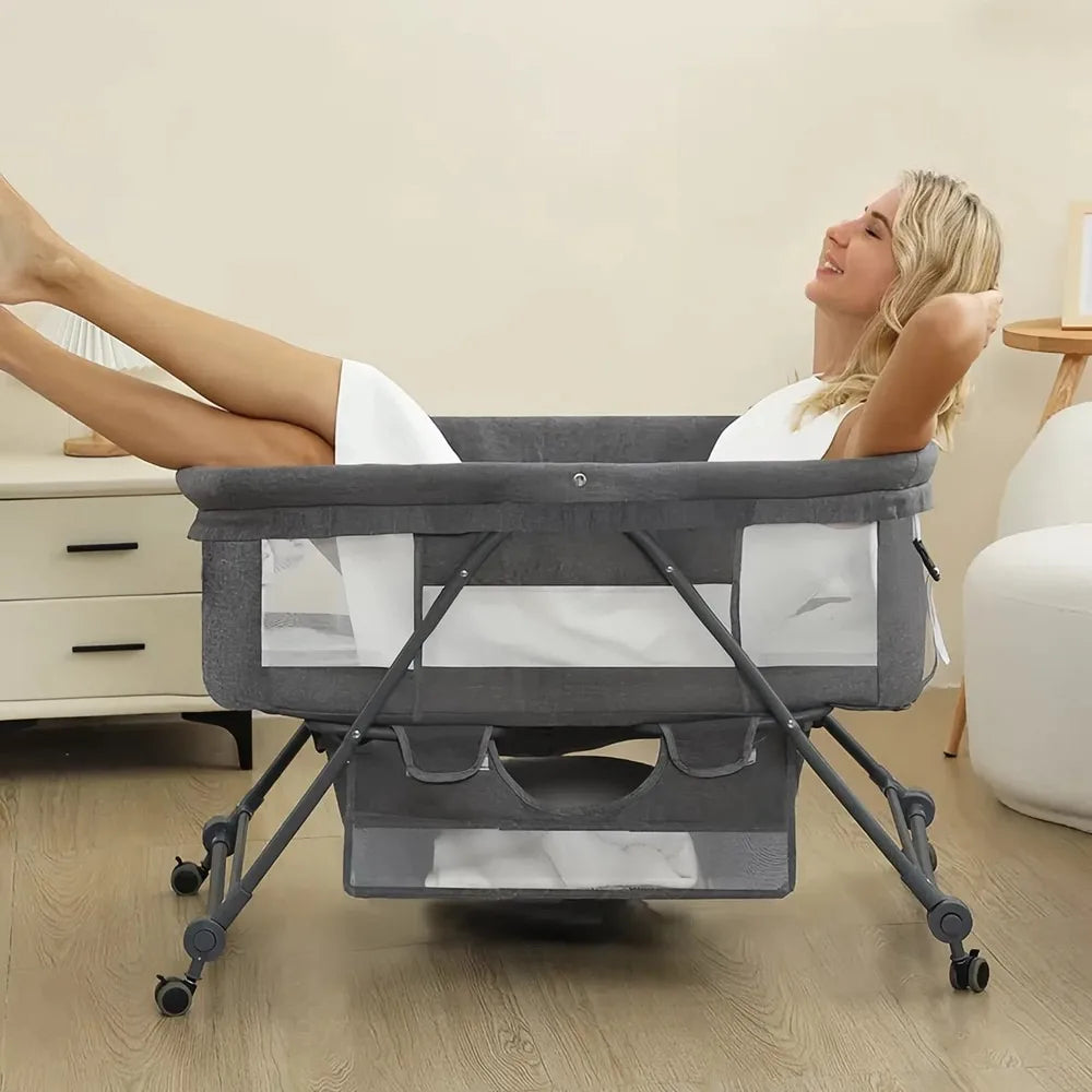 Sejoy 3 in 1 Rocking Crib Baby Bassinet