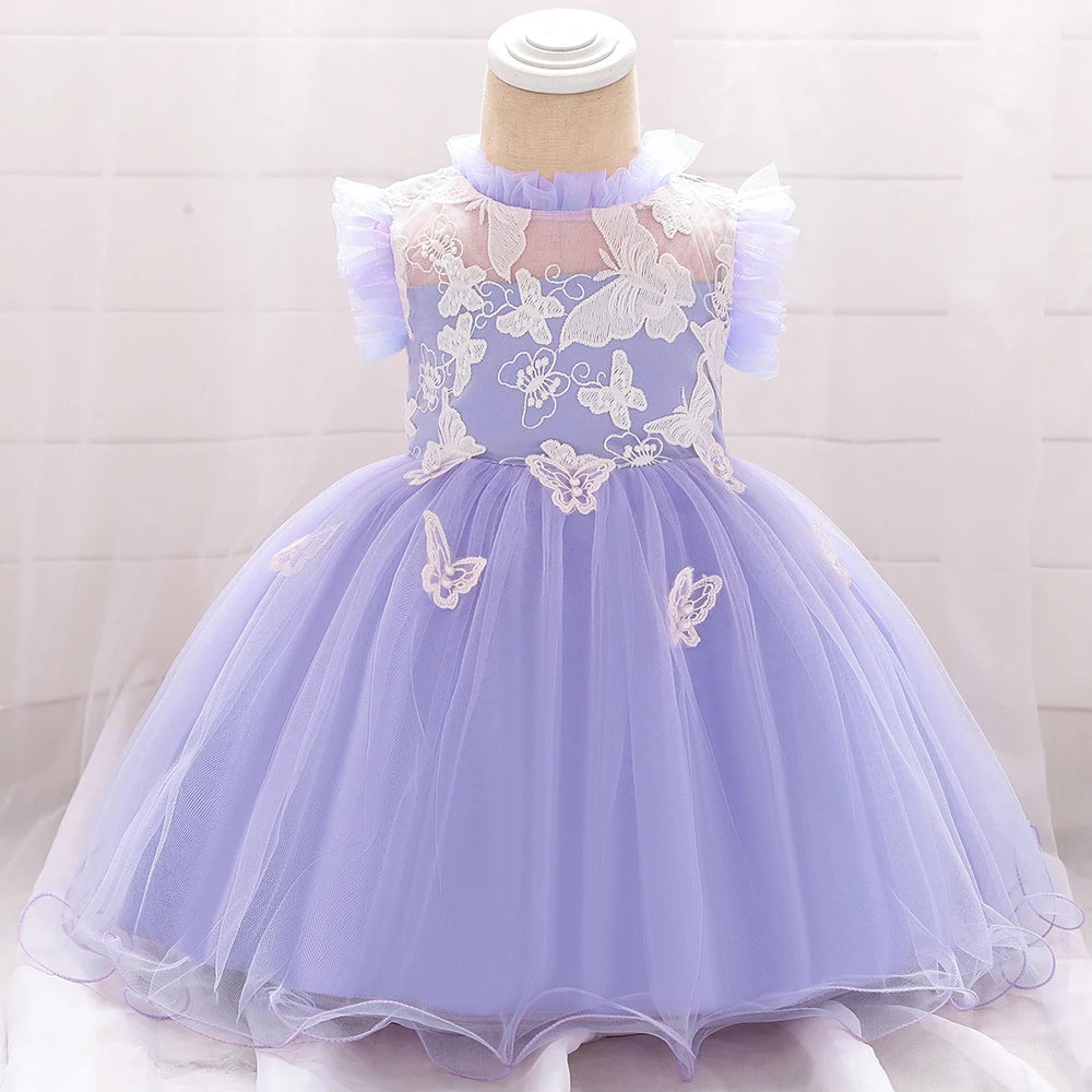 Butterfly Lace Tulle Dress