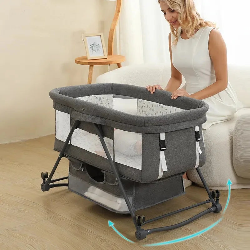 Sejoy 3 in 1 Rocking Crib Baby Bassinet