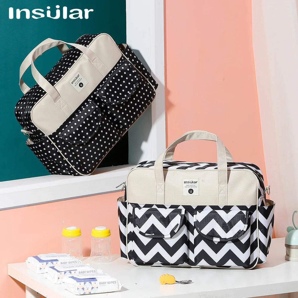 Insular Fashion Print Diaper Bag