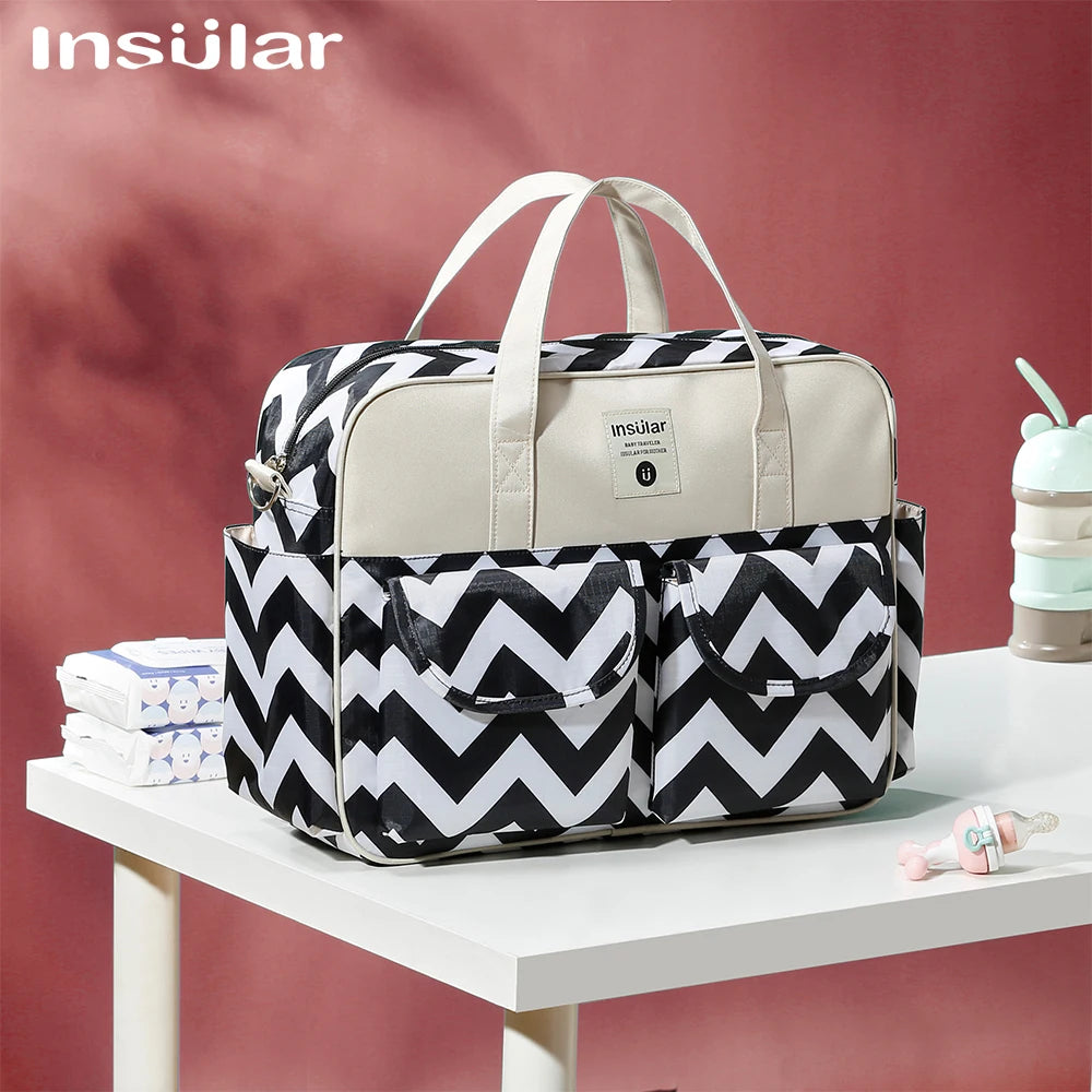 Insular Fashion Print Diaper Bag