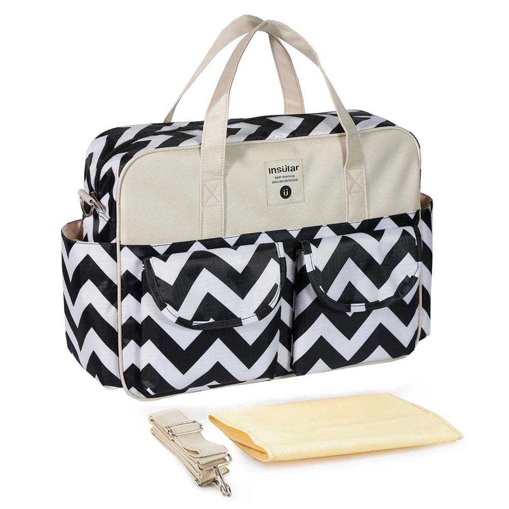 Insular Fashion Print Diaper Bag