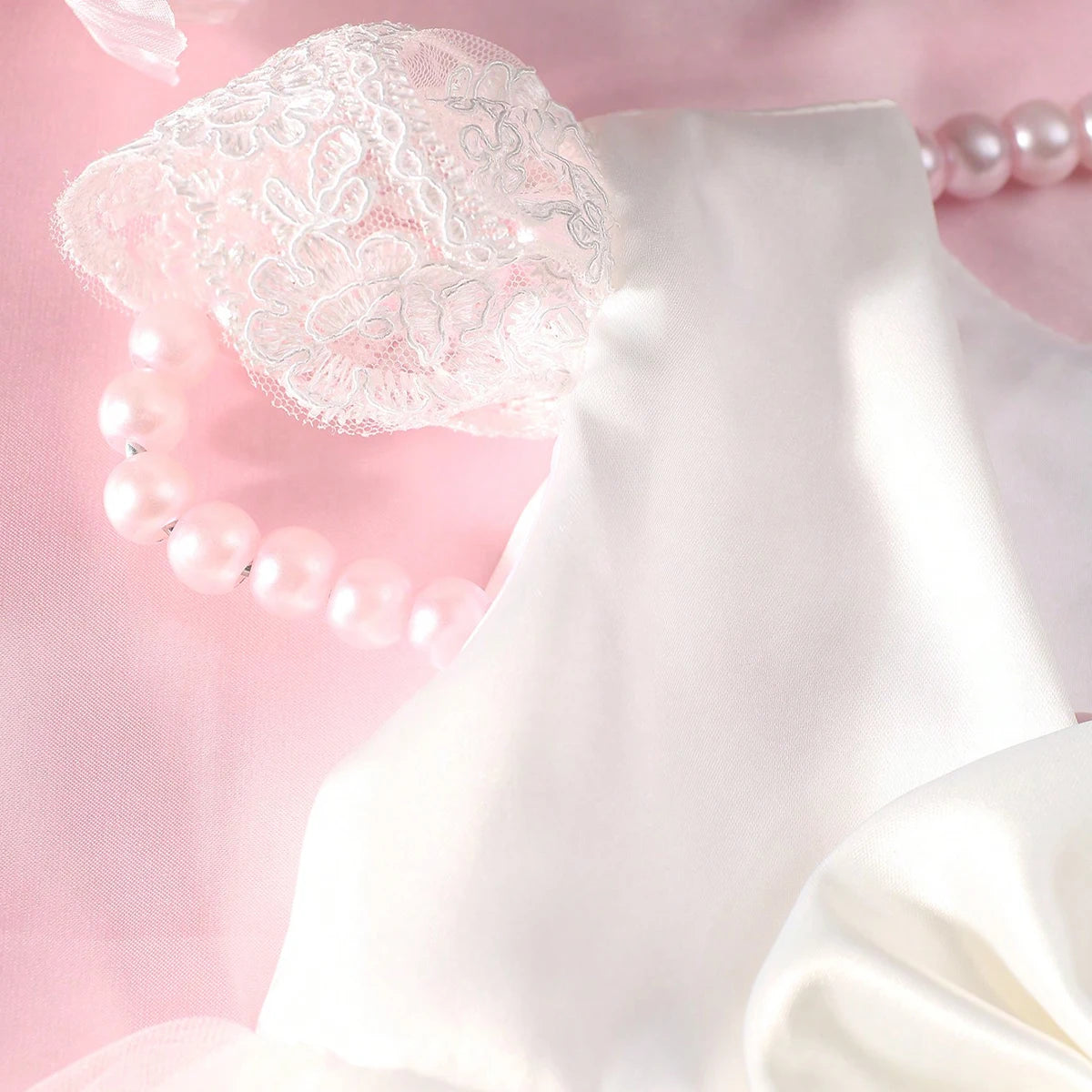 Newborn Photography  White Lace Dress with Headband